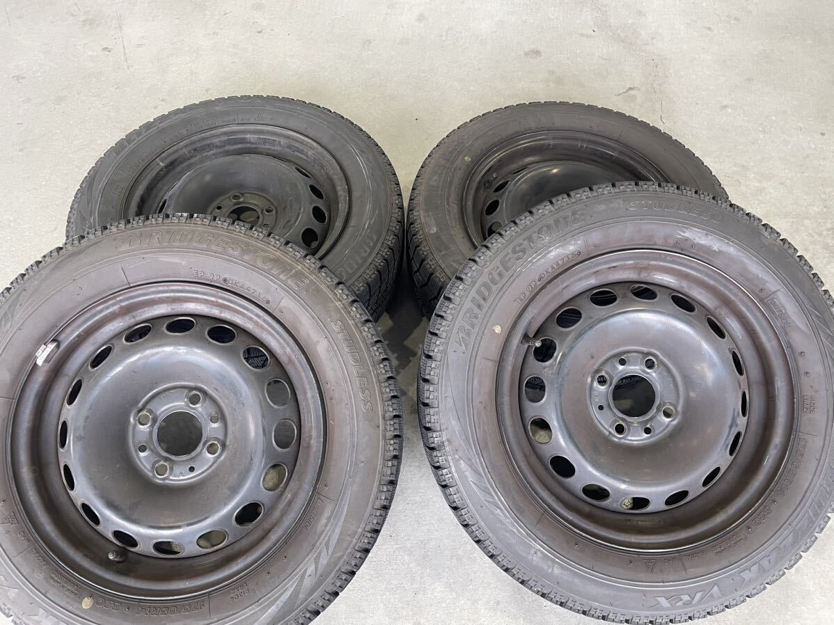 BRIDGESTONE BLIZZAK VRX 2016年製 175/65R14 5.5J 4穴 スタットレスタイヤ 4本セット