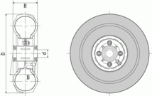 シシクアドクライス　153mm 空気入りタイヤ（ハブレスタイプ） AI6-2G 車輪　SISIKU　海外製　交換用_画像2