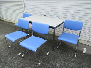 NO2 　ナイキ　ミーティングテーブルセット　幅１１９５奥行７５０高さ７００　椅子４脚　兵庫県加古川市より１００Km 以内送料無料