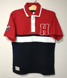 【USED】TOMMY HILFIGER S/S RUGBY SHIRT トミー・ヒルフィガー ラグビーシャツ 半袖 Lサイズ