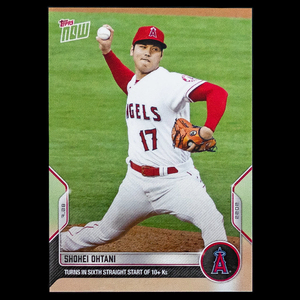 大谷翔平 2022 Topps Now 2022年7月28日 6試合連続2桁奪三振を達成 限定オーダーカード No.612