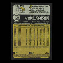 ジャスティン・バーランダー 2022 Topps Heritage ベースカード No.105 Justin Verlander_画像2