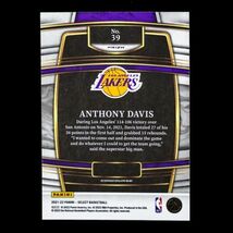 アンソニー・デイビス 2021-22 PANINI SELECT BASKETBALL ブループリズムパラレルカード No.39 Anthony Davis_画像2