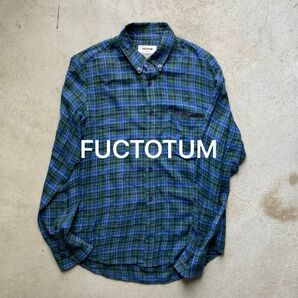 【FACTOTUM】ファクトタム レーヨンチェックシャツ size 44 長袖