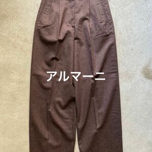 【EMPORIO ARMANI】アルマーニ ウールカシミア スラックス ブラウン size 40 used