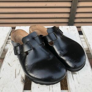 BIRKENSTOCK ビルケンシュトック レザー ボストン ブラック 短靴 BOSTON菅田将暉