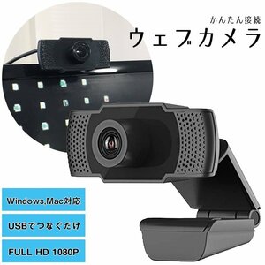 ウェブカメラ フルHD webカメラ PC カメラ パソコン ビデオ通話 1080P マイク内蔵 30fps 会議 テレワーク ###ウェブカメラ80P-BK###