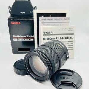 * superior article * exterior beautiful goods * SIGMA Sigma AF18-200mm F3.5-6.3 DC OS [SIGMA Sigma mount ] original box other accessory great number! #01213