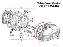 BMW 2バルブボクサー バルブカバーガスケット Made by SIEBENROCK OEM# : 11 12 1 338 426 R50/5 R90S R80 R100RS R45 R80G/S_画像3