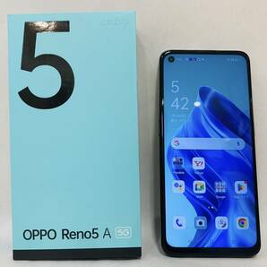 【MSO-5182IR】OPPO Reno5A A10OP 128GB ブラック IMEI:861372051067453 判定〇 箱あり 中古品 付属品なし スマホ androidの画像1
