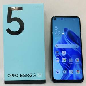 【MSO-5182IR】OPPO Reno5A A10OP 128GB ブラック IMEI:861372051067453 判定〇 箱あり 中古品 付属品なし スマホ android