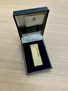 【RSA-2133】【1円～】Dunhill ダンヒル ゴールド SWITZERLAND ライター 箱 ケース 高級 喫煙具 コレクター 着火未確認 現状品 保管品