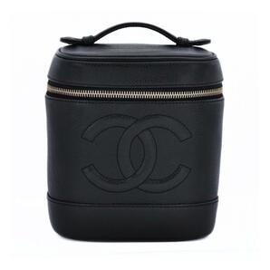 CHANEL シャネル 【極美品】 デカココ キャビアスキン バニティバッグ