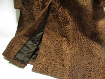 [ap0 HN8250] Bronze FUR ブロンズファー 衿ミンクファー コート ロング　_画像5