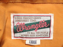 [ap2 NN8684] 【90s】 Wrangler ラングラー ワークシャツ size L マスタード 長袖 シャツ ヴィンテージ 90年代_画像9