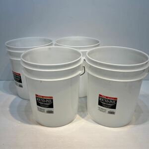 4 piece set ROUND-PAIL round pale 10L bucket container control 07