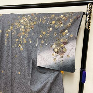 着物月花 刺繍 金通し ぼかし染 鳳凰 小花 訪問着 未使用品 正絹 金糸 ki1185の画像2