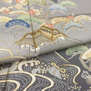 着物月花 金駒刺繍 金彩 ぼかし染 茶屋辻文様 色留袖 未使用品 正絹 金糸 共八掛 一つ紋 縫紋 ki1222の画像3