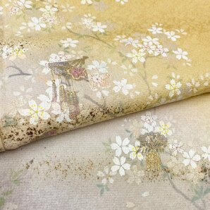 着物月花 金彩 ぼかし染 桜 訪問着 正絹 きものやまと ガード加工 ki1229の画像1