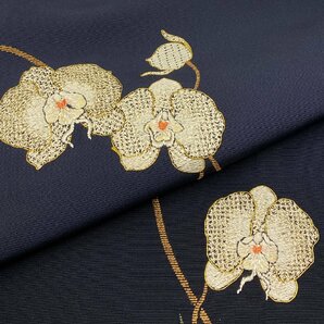 着物月花 総刺繍 ぼかし染 胡蝶蘭 訪問着 正絹 金糸 ガード加工 ki1254の画像1