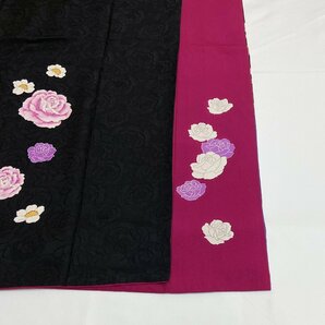 着物月花 金彩 刺繍 ぼかし染 可憐な薔薇 振袖 正絹 金銀糸 共八掛 ki1355の画像9