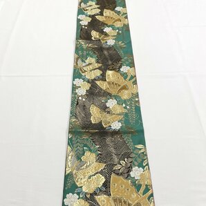 着物月花 艶やかな花蝶 袋帯 六通柄 正絹 金糸 ob1525の画像3