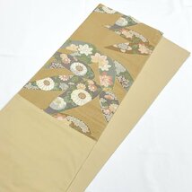 着物月花　品のある花　袋帯　六通柄　正絹　金糸　ob1446_画像6