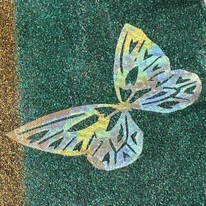 着物月花 引箔 蝶々 袋帯 六通柄 正絹 ob1463の画像4