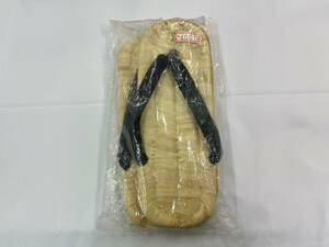 [Z66] zori several buy possible sandals setta approximately 24cm black color unused . thing kimono Japanese clothes large . play peace small articles cosplay lawn grass . historical play comfort shop put on footwear 