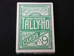 【G143】TALLY-HO　タリホー　ORIGINAL CIRCLE BACK　緑　OHIO制　未開封　レア　カード　ギミック　デック　トランプ　マジック　手品