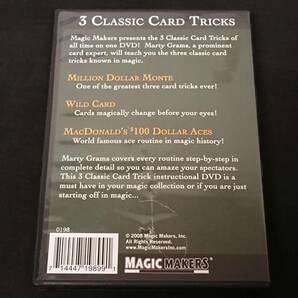 【D136】3 CLASSIC CARD TRICKS MARTY GRAMS マーティ・グラム 入手困難 激レア DVD マジック 手品の画像2