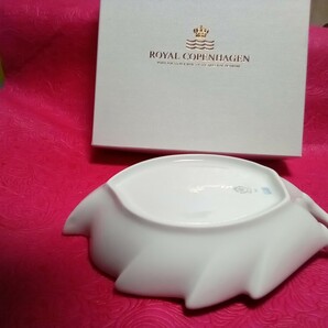 未使用★ ロイヤルコペンハーゲン ROYAL COPENHAGENホワイトリーフ ディッシュ【357】自宅倉庫長期保管品（共箱入）の画像5