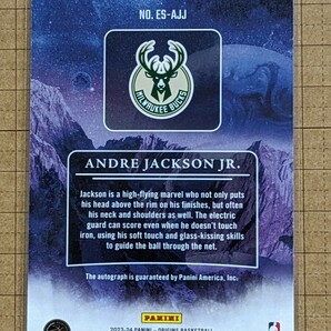 アンドレ・ジャクソン・ジュニア【NBA 2023-24 PANINI ORIGINS BASKETBALL】ANDRE JACKSON JR. RC ELEVATION 直書きサイン ゴールド #/10の画像2