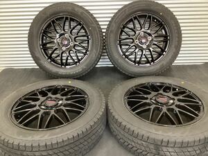 ■Human line[15インチ 4.5J 4穴 PCD100 +45]■バリ溝 BRIDGESTONE VRX3[165/65R15]2023年製スタッドレス4本セット■ソリオ タフト