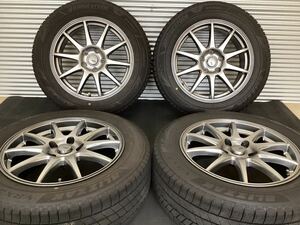 ■SPORT ABELIA[17インチ 7J 5穴 PCD114.3 +48]■BRIDGESTONE VRX3[215/60R17]2023年製スタッドレス4本セット■エスティマ CH-R