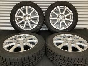 #DUFACT[15 -inch 5.5J 4 hole PCD100 +42]#DUNLOP WINTERMAXX WM02[175/65R15]2018 year made studless 4 pcs set # aqua Cube 