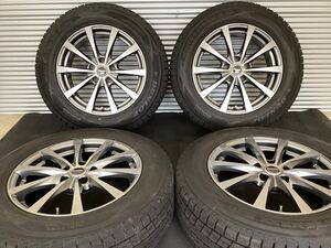 ■Exceeder[17インチ 7J 5穴 PCD114.3 +48]■DUNLOP WIMTERMAXX SJ8[225/65R17]2020年製スタッドレス4本セット■