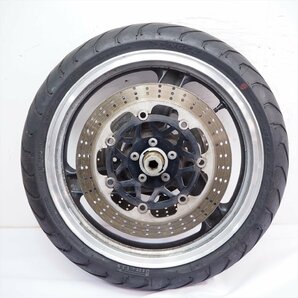 ZZR1100D ZXT10D-053 98年外し純正フロントホイール ディスクローター アクスルシャフト93-01年D6 ZZ-R1100D ZZR1100 ZZ-R1100の画像5