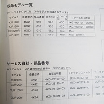 1996年3月発行XJR1200/Rパーツリスト 4KG1/2/3/4 ヤマハ YAMAHA_画像3