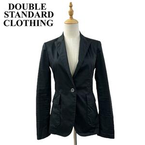 DOUBLE STANDARD CLOTHING ダブルスタンダードクロージング テーラードジャケット 背抜き 1釦 1B 黒 ブラック レディース 36 Sサイズ