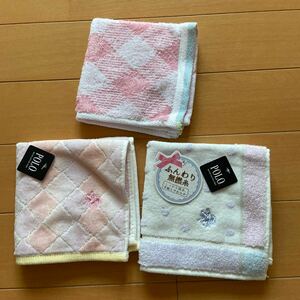 POLO＆ノーブランド☆タオルハンカチ ミニタオル 3枚セット♪新品 