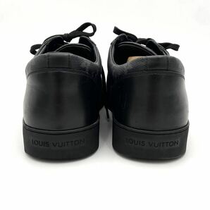 希少28cm■ルイヴィトン モノグラム エクリプス マッチアップライン レザースニーカー LOUIS VUITTON メンズ 9 LVロゴ イタリア製 黒の画像7
