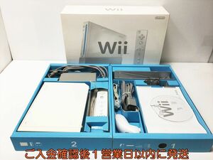 【1円】任天堂 ニンテンドー Wii 本体 周辺機器 セット リモコン ヌンチャク ホワイト 白 未検品ジャンク M03-005ek/G4