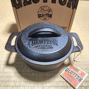 未使用 DULTON ダルトン GLUTTON ROUND POT Mサイズ H125 W230 D180mm グラットン ラウンドポット 80s24-0790