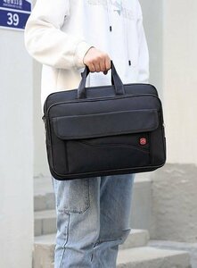 メンズショルダーバッグ メンズ ビジネス バッグ 鞄 大容量 拡大可能 ポケット多数　斜めがけ パソコンバッグ 通勤 ローヤーズバッグｃ
