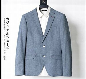 XZ-BNLNK(実寸46A M度 )新品 新作 春夏秋 限定美品■2ボタン メンズ 紳士 ジャケット スーツ