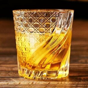 ウイスキーグラス ロックグラス ブランデーグラス ウイスキー クリア グラス クリスタルグラス 260ml ２個セットの画像2