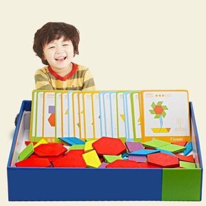 155 piece klieitib Shape DIY wooden puzzle monte so-li hand book@ card attaching intellectual training toy colorful .. education parent . game 