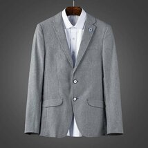 XZ-BNLNK(実寸46A M度 )新品 新作 春夏秋 限定美品■2ボタン メンズ 紳士 ジャケット スーツ_画像10