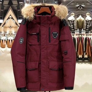 YR-NO1実寸2XL】新品 紫 北欧 最高級ライン 超防寒premium多機能 寒冷地 重厚 豪雪 Ecoファー付 ファー脱着 高品質 贅沢 ダウンジャケット